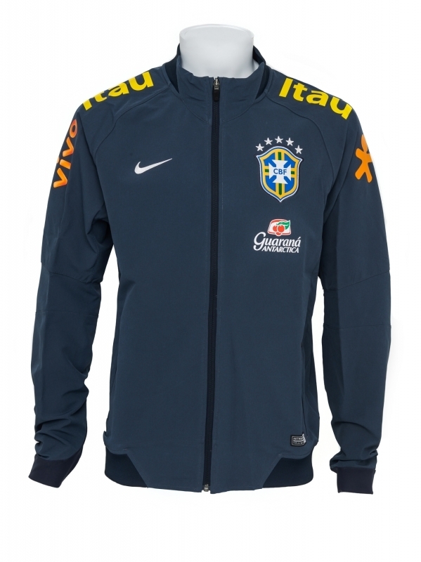 BRAZIL NATIONAL FOOTBALL TEAM TRAINING WORN JACKET