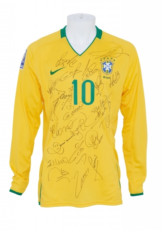 KAKÁ 2010 FIFA WORLD CUP QUALIFIERS BRAZIL MATCH WORN JERSEY