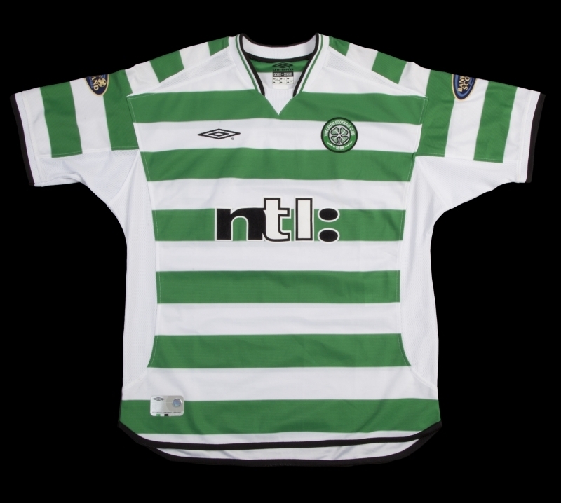 HENRIK LARSSON 2002 CELTIC MATCH WORN JERSEY