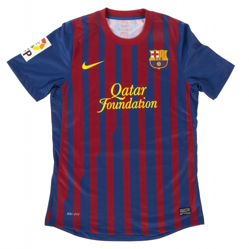 DAVID VILLA FC BARCELONA 2011 MATCH WORN JERSEY