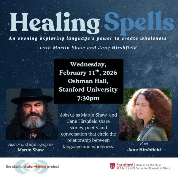 Healing Spells: An Evening Exploring Language’s Power to Create Wholeness with Martin Shaw and Jane Hirshfield