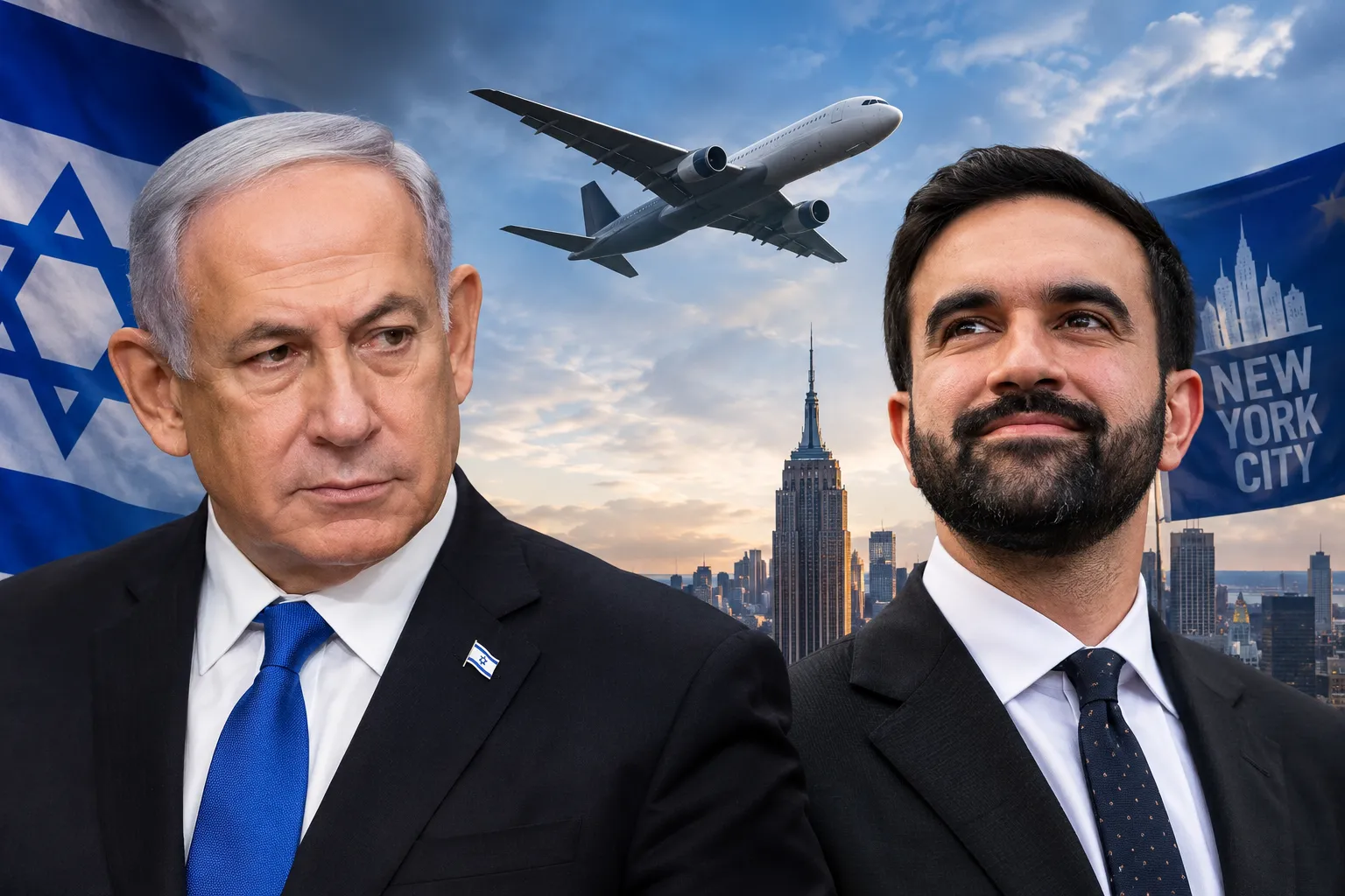 رئيس الوزراء الإسرائيلي بنيامين نتنياهو يلغي المبيت في نيويورك ويغير مسار رحلة عودته