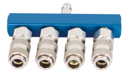 Scheppach Druckluftverteiler mit Schnellanschlusskupplungen 4046664042112