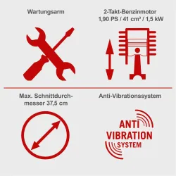 Kettensäge Benzin CSP41 Scheppach ProCut Auto-Kettenschmierung 1173 314