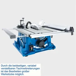 Tischkreissäge HS115 Scheppach ausziehbarer Schiebeschlitten 35445 10671