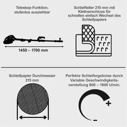 Wand- Deckenschleifer TBS915-BE Scheppach Black 4046664277170