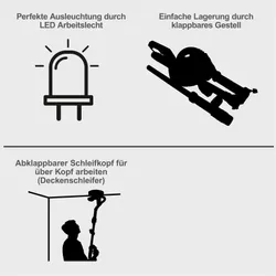 Wand- Deckenschleifer TBS915-BE Scheppach Black 36458 762