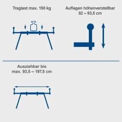 Untergestell für Kappsäge SPUG1550 Scheppach 4014915237037