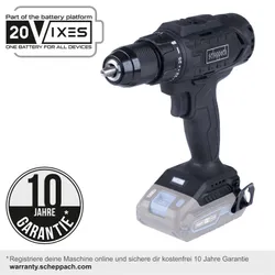 Akku-Bohrschrauber C-BS45BE-X Scheppach black 35044 10553