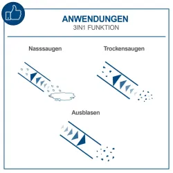Nass- und Trockensauger ASP50-ES Scheppach 3864 903