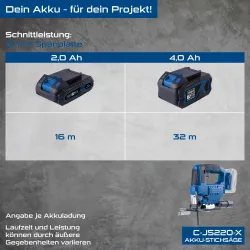 Akku-Stichsäge C-JS220-X Scheppach 18737 5743