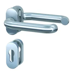 Schmalrahmen-Garnitur Edelstahl U-Form 4026434006186