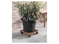 PARKSIDE® Pflanzenroller mit 2 Feststellern Holz braun 4052916613764