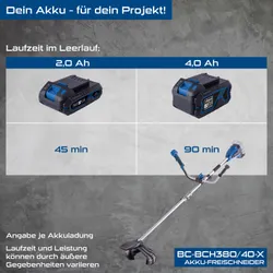 Akku Freischneider Rasentrimmer BC-BCH380/40 Scheppach 26432 8121