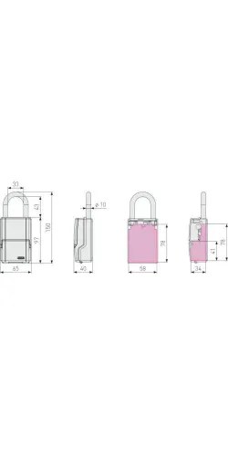 ABUS Schlüsseltresor 77454 schwarz-silber 4003318774546