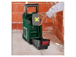 PARKSIDE® Akku-Baustellenradio PBR 10 A1 grün/rot/schwarz 27539 8410