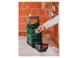 PARKSIDE® Akku-Baustellenradio PBR 10 A1 grün/rot/schwarz 27540 8410