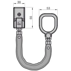 BASI Türriegel Basi 6500-0025 Türkette 32577 3203