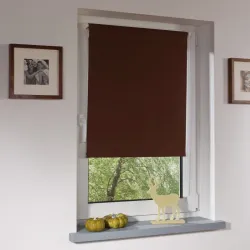 Bella Casa Klemmfix-Rollo Verdunkelung Braun 4016318347856