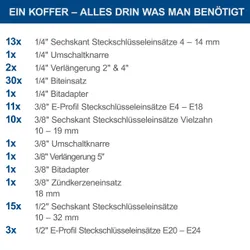 Werkzeugkoffer TB250 Scheppach Werkzeug Set 36666 11095