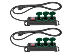 PARKSIDE® Steckdosenleiste mit Berührungsschutz 3-fach 2er-Set 4335753006549