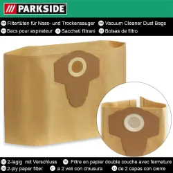 Parkside Staubsaugerbeutel Papierfilterbeutel 13211 3359