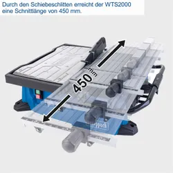 Fliesenschneider WTS2000 Scheppach Schiebeschlitten 28815 8770