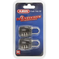 ABUS Zahlenkettenschloss Twins Set 2x Reiseschloss Gepäckschloss 4003318588440
