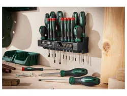 PARKSIDE® Bit- und Schraubendrehersatz mit Wandhalterung 4052916347904