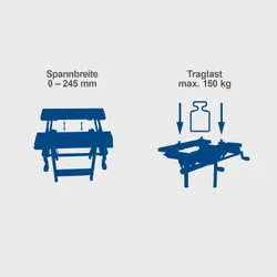 Werk- und Spanntisch WB150 Scheppach 34931 10522