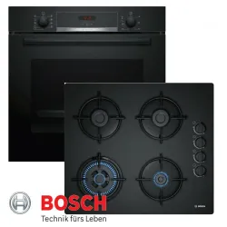 BOSCH Gasherd-Set Einbau Autark Backofen Schwarz 0654170032004