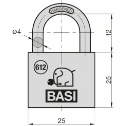 BASI Vorhängeschloss Vorhangschloss Spar-Set Kofferschloss 12747 3215