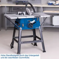 Tischkreissäge HS100S Scheppach inkl. Verbreiterungen & Untergestell 31105 9380