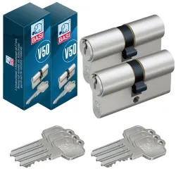 BASI Schließzylinder 2er SET V50 Gleichschließend 12742 3214