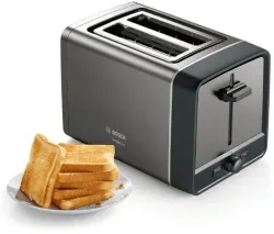 BOSCH Toaster TAT5P425DE DesignLine grau crystal/schwarz 4242005219087