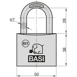 Vorhangschloss VHS 611 Gleichschließend 31168 5036