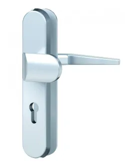Vollmaterial Schutzbeschlag Langschild eckig Typ 7901-0601 Alu Silber 4026434112184