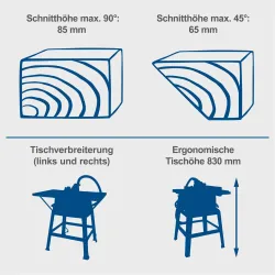 Tischkreissäge HS100S Scheppach 4046664064381