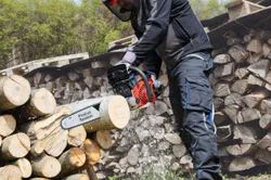 Benzinkettensäge CSH56 Scheppach inkl. Schutzbrille und Gehörschutz 36783 11155