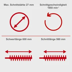 Benzin-Heckenschere BHS650 Scheppach 26597 8167