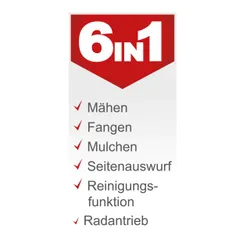 Benzin-Rasenmäher MS230-53 Scheppach Radantrieb inkl. Motoröl 30456 9195