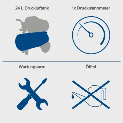 Kompressor HC26Si Scheppach ölfrei 3332 788