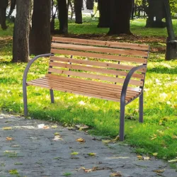 Gartenbank PX-GB-1 Practixx Holz-Anthrazit 2-Sitzer 4046664254690