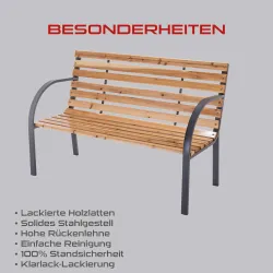Gartenbank PX-GB-1 Practixx Holz-Anthrazit 2-Sitzer 20443 6134