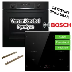 BOSCH Backofen-Set PYROLYSE TELESKOPAUSZUG + Keenberk 4262429947199