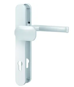 Schmalrahmen-Wechsel-Garnitur rund Alu Weiß PZ 92/8 mm 4026434153446