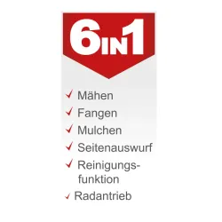 Benzin Rasenmäher MS180-51 Scheppach 4046664222675