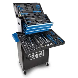 Werkstattwagen TW1200 scheppach 2in1 abnehmbare Werkzeugkiste fahrbar 4046664204602