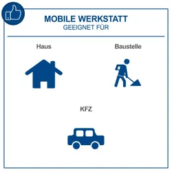 Werkstattwagen TW1200 scheppach 2in1 abnehmbare Werkzeugkiste fahrbar 4046664204602