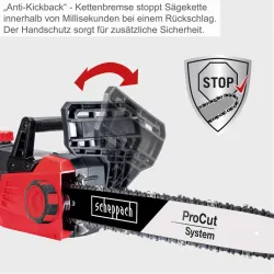 Elektro Kettensäge CSE2700 Scheppach ProCut 230V 124 96